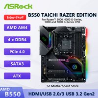 ASROCK B550 TAICHI RAZER EDITION B550 AM4 Motherboard CPU support R9 5950X R7 5800X3D R5 5500 R5 5600X memoria ram DDR4 ATX PC