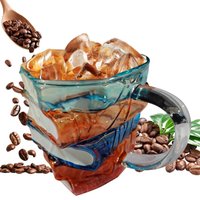 Painted Book Cup Novelty Glass Coffee Mugs Creative Table Decoration Decorative Handcrafted Drink Container for Teacher