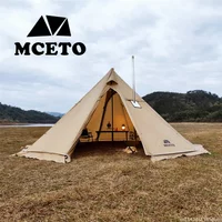 500PRO Tipi Hot Tent With Fire Retardant Stove Jack 5~8 Person Teepee Tents For Family Team Outdoor Backpacking Camping Hiking