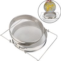 Filet à Impureté en Acier Inoxydable, Outils Spéciaux pour l'Apiculture, Fournitures de Jardin, Filtre à Miel, Passoire à Double Tamis