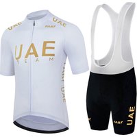 UAE Men's Summer Professional Team Cycling Jersey Cycling Team Short Sleeve Cycling Suit Cycling Top And Bib Shorts Spongy Pad