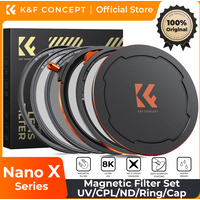 K&F CONCEPT 49-82mm Camera Magnetic Filter UV/CPL/ND/Black-Mist1/4/Ring/Cap Lenses Filter Set with 28 Layer Coated Nano-X Series