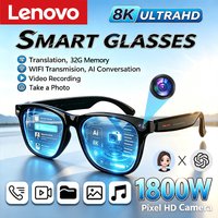Lenovo AI Smart Glasses 8K HD Control Touch Photo Camera Recording Listen To Music Translator Voice Assistant Smart Sunglasses