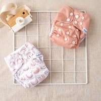 Couche-culotte imperméable pour nouveau-né, grill en daim recyclé avec insertion cousue en microcarence, couche-culotte réutilisable pour bébé, 2 pièces