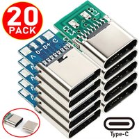 USB Type C Connectors 5 Pin/6 Pin Connector Female Socket Receptacle Adapter PCB Board Port USB-C Power Jack Accessories