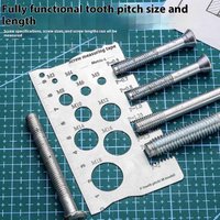 1Pc Screw Thread Pitch Gauge Ruler Measuring Tool Bolt Nut Metric Machining Threads Screw Cutting Gauge Angle Model Measuring‘
