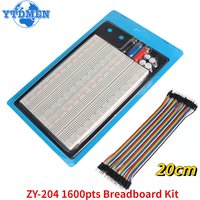 ZY-204 Breadboard Dupont Wire Kit 20cm 20/40Pin Male To Male Dupont Line Cable 4 Bus Test Protoboard Cable Breadboard Set DIY