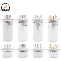 1pc 9pin B9A Vacuum Tube Socket Valve Base for 12AX7 6DJ8 5670 6922 EL84 12AT7 12AU7 with Aluminum Shield Vintage Audio DIY