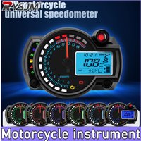 Electric Motorcycle Digital Instrument LCD Odometer Speedometer Tachometer with 7colors Backlight Dashboard RPM Meter