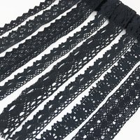 (5 meters/roll) black cotton embroidery bud silk screen ribbon fabric decoration DIY decorative sewing handmade craft materials