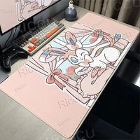 Mousepad Extended Desk Mat Pokemones Anime Playmat Eevee Gaming Non-slip Tablerug Computer Offices Desk Accessories Gamer Carpet