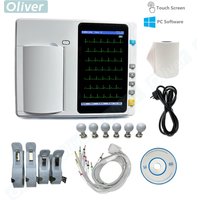 7 inch touch screen display Portable Digital 3/6 Channel 12 Leads ECG/EKG Machine Electrocardiograph Optional for software