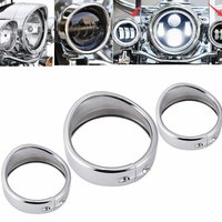 Motorrad Scheinwerfer Trim Für Harley Touring Road King Electra Glide Softail FLD/FLH Teile 7 "Ring Lünette Visier 4,5" Led Nebel Lampe