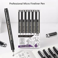 4/6/12/18/21Pcs Micro Fineliner Pen Waterproof Fast-Drying Professional Paint Illustrations Sketch Design Outliner Pen Draw Tool