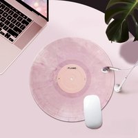 Round pink mouse pad for girls, high appearance level, small creative office desk mat, sliding mouse pad, simple for girls.