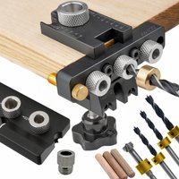 Precision Jig Dowel Cam Jig 3 In 1 Dowelling Jig Master Kit Wood Hole Drilling Guide Woodworking Position for DIY Wood Working image 4