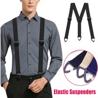 Non Slip Garter Belt Elastic Suspenders with 3 Clips 4cm Wide Adjustable Plastic Triangle Buckle Unisex Sport