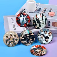 Kpop E-ENHYPENS Creative Pins Funny Round Snap-in Brooch Badge Backpack Hat Accessories Jewelry Gifts For Friend