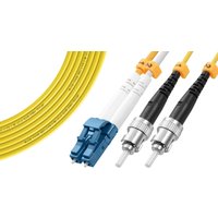 OS2 LC to ST Fiber Patch Cable,Single-Mode Fiber, Duplex 9/125µm, OD 2.0mm Fiber Optic Cable