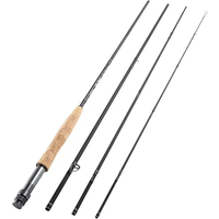 Goture 2.7M 4-Piece Carbon Fiber Fly Rod Ultra Lightweight Travel Fishing Pole with Corkscrew Grip for Trout And Bass Fishing