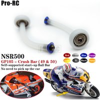2Pcs Self-Supported Start-Up Ball Bearing Crush Bar GP105 No.49 50 Parts for Kyosho 1/8 NSR500 Rc MOTORCYCLES Car Upgrade