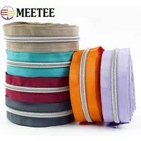 1-10M 5# Nylon Zippers Tape for Bag Rolls Plasic Zips By The Meter Shoes Garments Zipper Repair Kit DIY Replacement Accessories