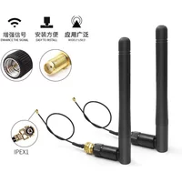 2PCS 2.4GHz Folded Bluetooth ZigBee Antenna 3dBi with U.FL I-P-E-X-1 to SMA Connector 15cm For ESP8266 ESP32 WiFi Module