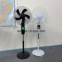 Factory 16 Inch Solar Power Rechargeable Electric Solar Music Fan DC Bluetooth with Solar Panel for Home
