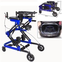Adjustable Standing Gait Trainer Walker 1-2m Stroke Height Rollator for Elderly & Disabled for Rehabilitation Therapy Supplies