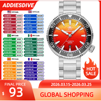 ADDIESDIVE 1000m Waterproof Diver Watches Sapphire Glass Automatic Mechanical Watches Super Luminous AD2526 Gradient Wristwatch