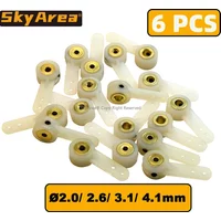 6pcs Diameter 2.1/2.6/3.1/4.1mm Rudder Arms Retract Landing Gear Steering Arm DIY Accessories for RC Fixwing Airplanes Parts