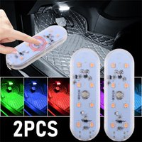 2PCS Magnetic Wireless Lamp Car Interior Lighting USB LED Light Car Trunk Light Ceiling Lamps Reading Indoor LED Bulbs For Car