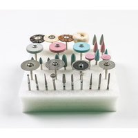 35pcs/Kit Dental Polishing Kit Porcelain Dental Grinding and Polishing HP Kits Finish Burs Brushes Discs Full Set for Dentist