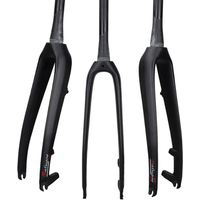 BALUGOE Carbon Fiber Straight Pipe Cone Pipe Mountain Bike Disc Brake Fork 26er 27.5er Matte 28.6MM/39.9MM Riding Accessories