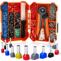 Ferrule Crimping Tool Kit , Ratchet Pliers with Wire End Ferrule Terminals, Quadrilateral Wire Crimp Pliers with Crimp