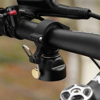 1pc Bike Bell with Single-Strike Mode and Constant Cowbell Mode Ringing Bike Bell for MTB Road Bike Copper Bicycle Bell