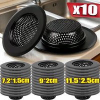 Stainless Steel Kitchen Bathroom Mesh Sink Strainers Drain Hole Sink Filters Hand-held Filter Trap Waste Screen Anti-clog Pipe