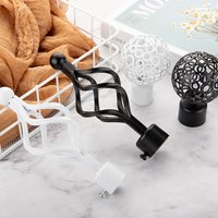 2pcs 22/28mm Household Iron Hollow Out Curtain Rods Head Curtain Rods Ends Caps Curtain Accessories Roman Rod Head