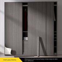 bedroom decor Wood grain thick PVC waterproof self adhesive wall paper muebles kitchen cabinets armoire oil proof vinyl stickers