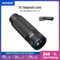 Neewer 7X Telephoto Lens, For DJI Action 5 Pro / 4HD Wide Landscape Portrait Shooting For Vlog,Concert Photography Accessories