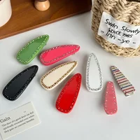 Korean full of diamonds high-grade spring clip acetic acid hairpin light luxury bangs clip broken hair side clip headgear.
