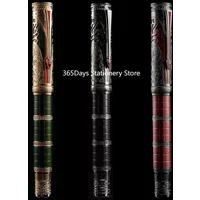 Hongdian D5 Qin Piston Fountain Pen Dynasty Series Extra Fine/ Fine Long Knife Nib Exquisite Retro Writing Engraved Gift