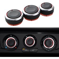 3Pcs Car AC Knob for Volkswagen VW Polo 2014 2015 2016 Air Conditioning Heater Control Switch Button Knobs Interior Accessories