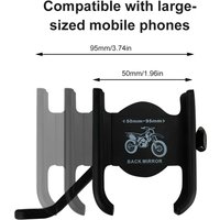 Aluminum Alloy Bicycle Phone Holder GPS Bracket Cellphone Stand Motorcycle Rearview Mirror Handlebar Mount for iPhone Xiaomi