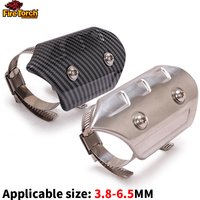 Universal Motorcycle Exhaust Pipe Heat Shield Carbon Fiber Cover Heat Insulation Anti-Scald Muffler Protector 3.8mm to 4.5mm