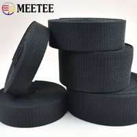 5-20M 25mm Black Nylon Webbing Strap Garment Belt Sling Ribbon Pet Collar Bias Blinding Safety Band DIY Bags Sewing Accessories