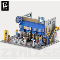 Anime Zenless Zone Zero New Eridu Cosplay Scene Assembled Collector Toys Garage Kits Ornament Miniature Figurine Model Accessory