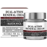 Keratin Erase Dual Action Renewal Cream Black & White Rice Soothing Repair Skin Barrier Deeply Moisturizing For All Skin Types