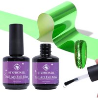 1/2pcs 15ml Transfer Foil Gel Nail Polish Set Starry Paper Decal Adhesive Gel Varnish DIY Nail Design Foil Glue Manicure Tool