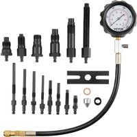 SucceBuy Dieselmotor-Kompressionstester, 18-teiliges Werkzeugset für Zylinder-Druckprüfgeräte, Diesel-Injektor-Tester, Überprüfzylinder für LKW